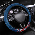Sydney Roosters Rugby Steering Wheel Cover Urban Street Graffiti Style - Distressed Splatter Elements
