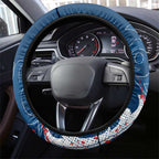 Sydney Roosters Rugby Steering Wheel Cover Urban Street Graffiti Style - Distressed Splatter Elements