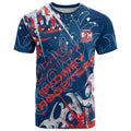 Personalized Sydney Roosters Rugby T Shirt Urban Street Graffiti Style - Distressed Splatter Elements