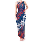 Personalized Sydney Roosters Rugby Tank Maxi Dress Urban Street Graffiti Style - Distressed Splatter Elements