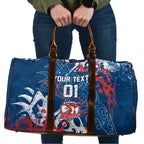 Personalized Sydney Roosters Rugby Travel Bag Urban Street Graffiti Style - Distressed Splatter Elements