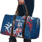 Personalized Sydney Roosters Rugby Travel Bag Urban Street Graffiti Style - Distressed Splatter Elements