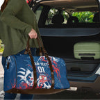 Personalized Sydney Roosters Rugby Travel Bag Urban Street Graffiti Style - Distressed Splatter Elements