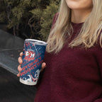 Personalized Sydney Roosters Rugby Tumbler Cup Urban Street Graffiti Style - Distressed Splatter Elements