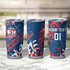 Personalized Sydney Roosters Rugby Tumbler Cup Urban Street Graffiti Style - Distressed Splatter Elements