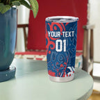 Personalized Sydney Roosters Rugby Tumbler Cup Urban Street Graffiti Style - Distressed Splatter Elements
