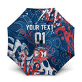 Personalized Sydney Roosters Rugby Umbrella Urban Street Graffiti Style - Distressed Splatter Elements