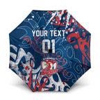 Personalized Sydney Roosters Rugby Umbrella Urban Street Graffiti Style - Distressed Splatter Elements