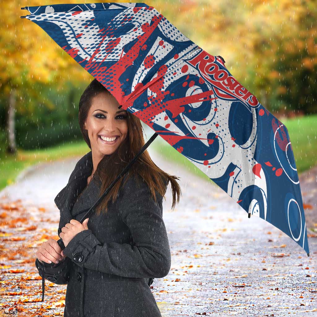 Personalized Sydney Roosters Rugby Umbrella Urban Street Graffiti Style - Distressed Splatter Elements