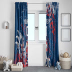 Personalized Sydney Roosters Rugby Window Curtain Urban Street Graffiti Style - Distressed Splatter Elements