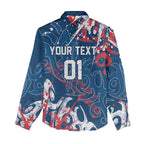 Personalized Sydney Roosters Rugby Women Casual Shirt Urban Street Graffiti Style - Distressed Splatter Elements