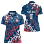 Personalized Sydney Roosters Rugby Women Polo Shirt Urban Street Graffiti Style - Distressed Splatter Elements