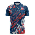 Personalized Sydney Roosters Rugby Zipper Polo Shirt Urban Street Graffiti Style - Distressed Splatter Elements