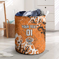 Personalized Wests Tigers Rugby Laundry Basket Urban Street Graffiti Style - Distressed Splatter Elements