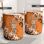 Personalized Wests Tigers Rugby Laundry Basket Urban Street Graffiti Style - Distressed Splatter Elements