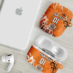 Personalized Wests Tigers Rugby AirPods Case Urban Street Graffiti Style - Distressed Splatter Elements