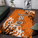 Personalized Wests Tigers Rugby Area Rug Urban Street Graffiti Style - Distressed Splatter Elements