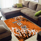 Personalized Wests Tigers Rugby Area Rug Urban Street Graffiti Style - Distressed Splatter Elements
