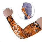 Personalized Wests Tigers Rugby Arm Sleeves Urban Street Graffiti Style - Distressed Splatter Elements