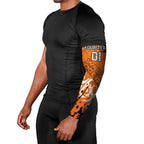 Personalized Wests Tigers Rugby Arm Sleeves Urban Street Graffiti Style - Distressed Splatter Elements