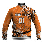 Personalized Wests Tigers Rugby Baseball Jacket Urban Street Graffiti Style - Distressed Splatter Elements