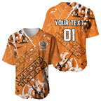 Personalized Wests Tigers Rugby Baseball Jersey Urban Street Graffiti Style - Distressed Splatter Elements
