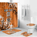 Personalized Wests Tigers Rugby Bathroom Set Urban Street Graffiti Style - Distressed Splatter Elements