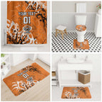 Personalized Wests Tigers Rugby Bathroom Set Urban Street Graffiti Style - Distressed Splatter Elements
