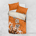 Personalized Wests Tigers Rugby Bedding Set Urban Street Graffiti Style - Distressed Splatter Elements