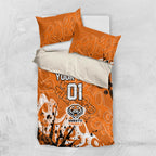 Personalized Wests Tigers Rugby Bedding Set Urban Street Graffiti Style - Distressed Splatter Elements