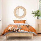 Personalized Wests Tigers Rugby Bedding Set Urban Street Graffiti Style - Distressed Splatter Elements