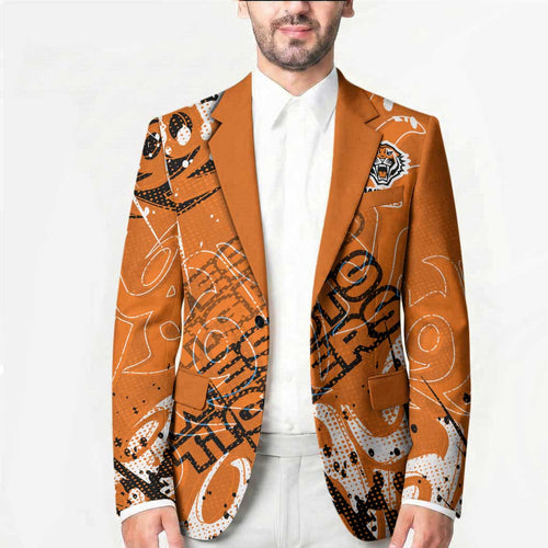 Personalized Wests Tigers Rugby Blazer Urban Street Graffiti Style - Distressed Splatter Elements
