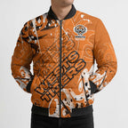Personalized Wests Tigers Rugby Bomber Puffer Jacket Urban Street Graffiti Style - Distressed Splatter Elements