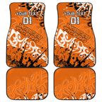 Personalized Wests Tigers Rugby Car Mats Urban Street Graffiti Style - Distressed Splatter Elements