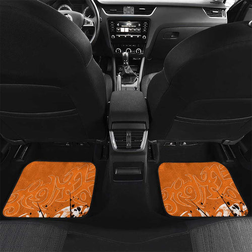 Personalized Wests Tigers Rugby Car Mats Urban Street Graffiti Style - Distressed Splatter Elements