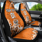 Personalized Wests Tigers Rugby Car Seat Cover Urban Street Graffiti Style - Distressed Splatter Elements