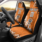 Personalized Wests Tigers Rugby Car Seat Cover Urban Street Graffiti Style - Distressed Splatter Elements