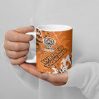 Personalized Wests Tigers Rugby Ceramic Mug Urban Street Graffiti Style - Distressed Splatter Elements