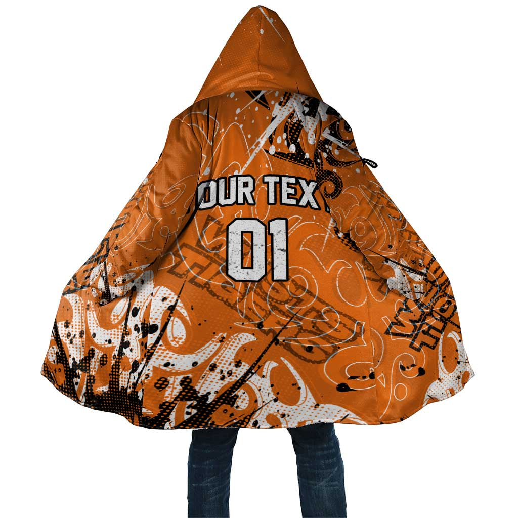 Personalized Wests Tigers Rugby Cloak Urban Street Graffiti Style - Distressed Splatter Elements