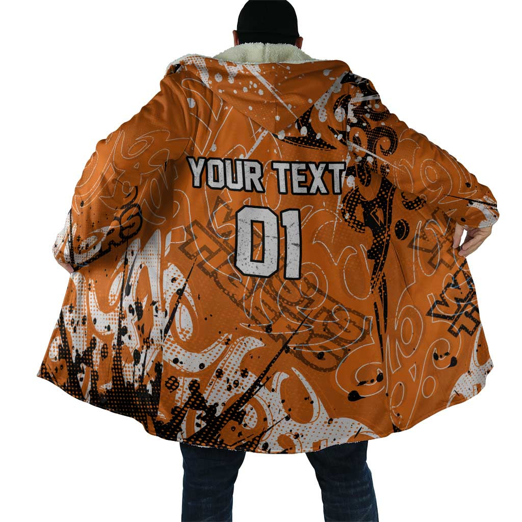 Personalized Wests Tigers Rugby Cloak Urban Street Graffiti Style - Distressed Splatter Elements