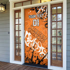 Personalized Wests Tigers Rugby Door Cover Urban Street Graffiti Style - Distressed Splatter Elements