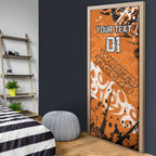Personalized Wests Tigers Rugby Door Cover Urban Street Graffiti Style - Distressed Splatter Elements