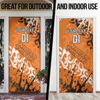 Personalized Wests Tigers Rugby Door Cover Urban Street Graffiti Style - Distressed Splatter Elements