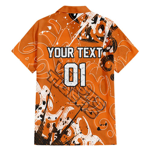 Personalized Wests Tigers Rugby Family Matching Off Shoulder Maxi Dress and Hawaiian Shirt Urban Street Graffiti Style - Distressed Splatter Elements