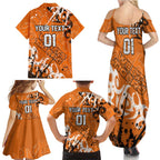 Personalized Wests Tigers Rugby Family Matching Summer Maxi Dress and Hawaiian Shirt Urban Street Graffiti Style - Distressed Splatter Elements