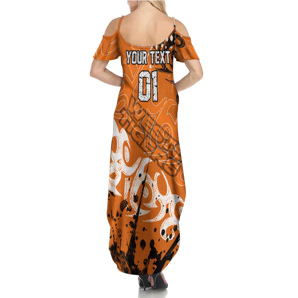Personalized Wests Tigers Rugby Family Matching Summer Maxi Dress and Hawaiian Shirt Urban Street Graffiti Style - Distressed Splatter Elements