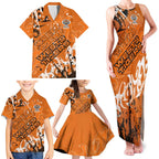 Personalized Wests Tigers Rugby Family Matching Tank Maxi Dress and Hawaiian Shirt Urban Street Graffiti Style - Distressed Splatter Elements