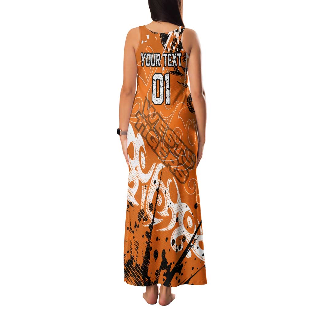 Personalized Wests Tigers Rugby Family Matching Tank Maxi Dress and Hawaiian Shirt Urban Street Graffiti Style - Distressed Splatter Elements