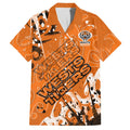 Personalized Wests Tigers Rugby Hawaiian Shirt Urban Street Graffiti Style - Distressed Splatter Elements