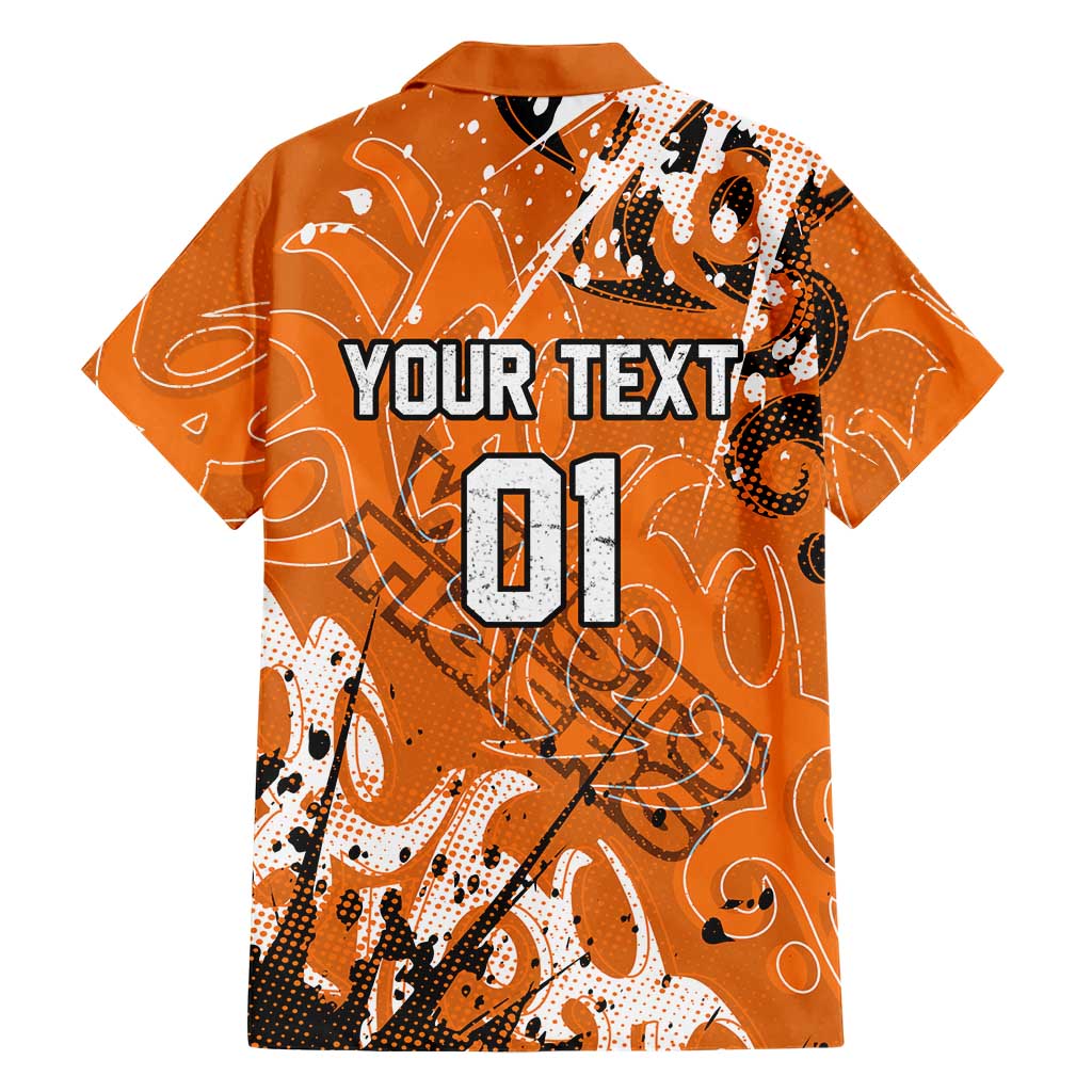 Personalized Wests Tigers Rugby Hawaiian Shirt Urban Street Graffiti Style - Distressed Splatter Elements
